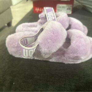 UGG Lavender Fluffy Slippers